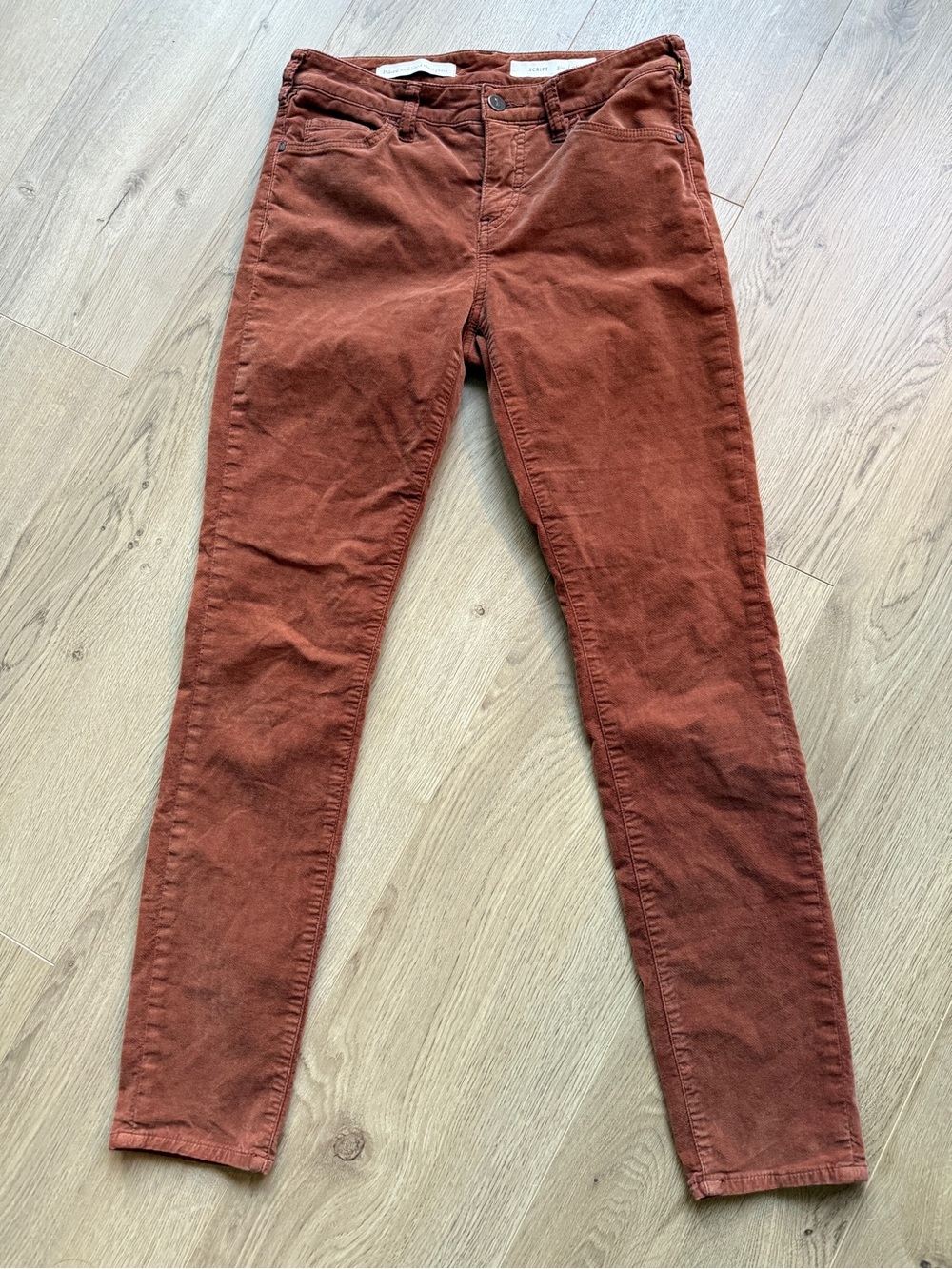 Pilcro and the Letterpress women’s script skinny corduroy pants size 26